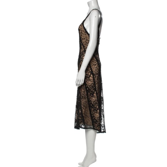 Jason Wu Black Lace Pattern Long Dress Size Small - Picture 3 of 3